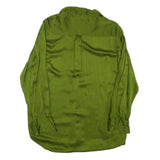 ZARA Womens Green Long Sleeve Shirt Collared XS Elegant Lightweight Polyester