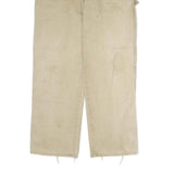 DICKIES Mens Cotton Blend Beige Regular Straight Trousers W38 L32 Workwear