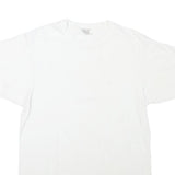 HANES Mens White Crew Neck Short Sleeve Classic Cotton Blend M T-Shirt Plain
