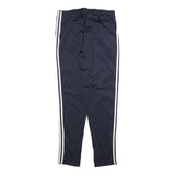 ADIDAS Mens Joggers Navy Blue & White Slim Tapered M W30 L30 Three Stripe