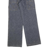 YI JUE Womens Jeans Blue Relaxed Straight Denim W24 L30 Wide Leg Pockets