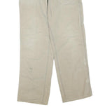 CARHARTT Mens Regular Beige Cotton Blend Zip Trousers W32 L32 Workwear Durable
