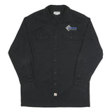 CARHARTT Mens Black Workwear L Logo Embroidered Polyester Blend Shirt