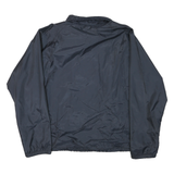 Mens Black Nylon Button Jacket XL Plain Lightweight Outdoor Casual