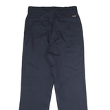 DICKIES Mens Polyester Blend Classic Blue Zip Trousers W34 L32 Workwear Straight