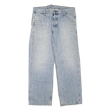 CARHARTT Mens Regular Fit Light Blue Denim Jeans W40 L33 Button Closure Cotton