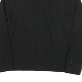 JEANIUS Mens Black Cotton Blend Button Jacket XL Classic Plain Casual Outerwear
