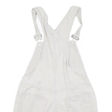 XHILARATI Womens White Cotton Blend Regular Fit Denim Dungarees S W30 L4 Casual