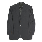MADE IN ITALY Mens Black Classic Jacket L Polyester Blend Button Formal Wear