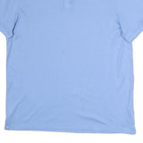 CALVIN KLEIN Mens Blue Short Sleeve Plain Polo Shirt L Cotton Casual