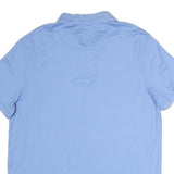 CALVIN KLEIN Mens Blue Short Sleeve Plain Polo Shirt L Cotton Casual