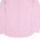 RALPH LAUREN Mens Pink & White Check Shirt XL Long Sleeve Button Collar