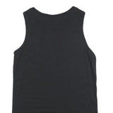 ADIDAS Womens Black Day Jersey Plain Sleeveless UK 12 Cotton Blend Logo Dress