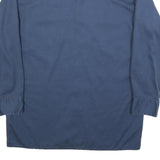 DICKIES Mens Blue Cotton Work Shirt M Classic Long Sleeve Button Pockets