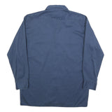 DICKIES Mens Blue Cotton Work Shirt M Classic Long Sleeve Button Pockets