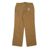 CARHARTT Womens Cotton Blend Brown Regular Straight Trousers W26 L25 Durable