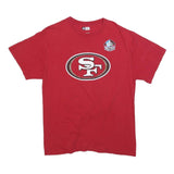 NFL Mens Red San Francisco 49ers Montana Number 16 Graphic T-Shirt L Short