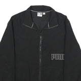 PUMA Mens Black Athletic Jacket S Polyester Zip-Up Plain Lightweight Sportswear
