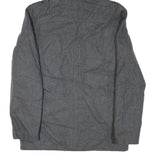 GUESS Mens Grey Hooded Jacket S Cotton Blend Zip Pocketed Casual Style