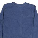 PHILIP NOEL Womens Blue Cotton Embellished Jacket XL Denim Pattern Stylish Open