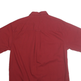 ROUNDTREE & YORKE Mens Red Short Sleeve Shirt L Cotton Casual Button Pocket
