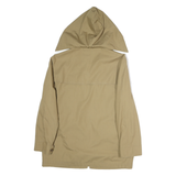 Mens Beige Casual Jacket XL Polyester Blend Plain Zip Hooded Pockets