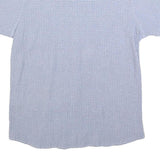 WOOLRICH Womens Blue Check Shirt L Cotton Blend Button Short Sleeve Casual