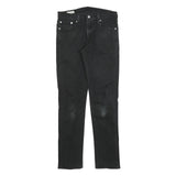 LEVI'S 511 BIG E Mens Slim Black Denim Medium W30 L32 Jeans Cotton Blend Zip