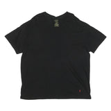 POLO RALPH LAUREN Mens Black V-Neck T-Shirt 2XL Cotton Blend Casual Wear