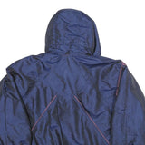 RAINBOW WEST Womens Blue Purple Hooded Zip Jacket L Polyamide Blend Plain