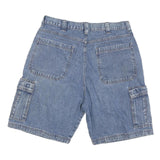 WRANGLER Mens Denim Blue Cargo Shorts L W34 Casual Cotton Blend Workwear