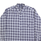 NAUTICA Mens Blue & White Plaid Button Down Collar Cotton Shirt XL Casual Wear