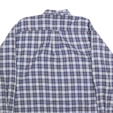 NAUTICA Mens Blue & White Plaid Button Down Collar Cotton Shirt XL Casual Wear