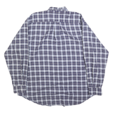 NAUTICA Mens Blue & White Plaid Button Down Collar Cotton Shirt XL Casual Wear