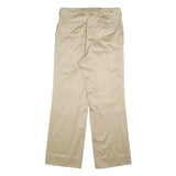 GUCCI Mens Cotton Beige Relaxed Straight Trousers W32 L31 Classic Button Fly