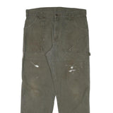 DICKIES Mens Cotton Blend Green Regular Fit Straight Leg Trousers W34 L30