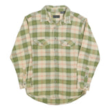 FIELD & STREAM Mens Green & Cream Check Shirt M Long Sleeve Cotton Casual
