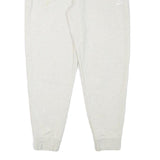 NIKE Womens Joggers White L W32 L29 Cotton Blend Regular Tapered Fit Casual
