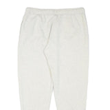 NIKE Womens Joggers White L W32 L29 Cotton Blend Regular Tapered Fit Casual