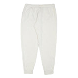 NIKE Womens Joggers White L W32 L29 Cotton Blend Regular Tapered Fit Casual