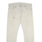 LEVI'S 513 Mens Slim Cream Jeans Cotton Blend Zip W38 L32 Classic Fit Casual