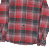 THE NORTH FACE Mens Red & Black Plaid Shirt Cotton Blend S Casual Long Sleeve