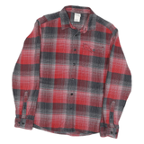 THE NORTH FACE Mens Red & Black Plaid Shirt Cotton Blend S Casual Long Sleeve