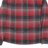 THE NORTH FACE Mens Red & Black Plaid Shirt Cotton Blend S Casual Long Sleeve