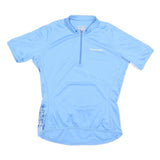 CANNONDALE Womens Blue Cycling Jersey UK 12 Short Sleeve 1/4 Zip Polyester