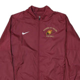 NIKE Mens Maroon Pasadena City College Football Track Jacket L Polyester Blend