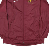 NIKE Mens Maroon Pasadena City College Football Track Jacket L Polyester Blend
