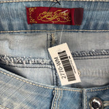 One 5 One Embroidered Jeans - 30W UK 8 Blue Cotton