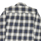 FIELD & STREEM Mens Blue & Cream Check Shirt L Casual Long Sleeve Cotton Blend