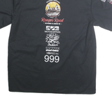 DICKIES Mens Black Ranger Road Printed Cotton Blend Short Sleeve Shirt L